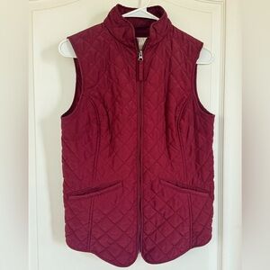 Women burgundy vest